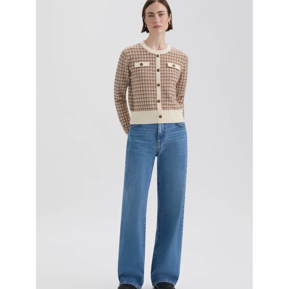 Hunter French Ribbed-Hem Button-Front Sweater - Picture 9 of 13